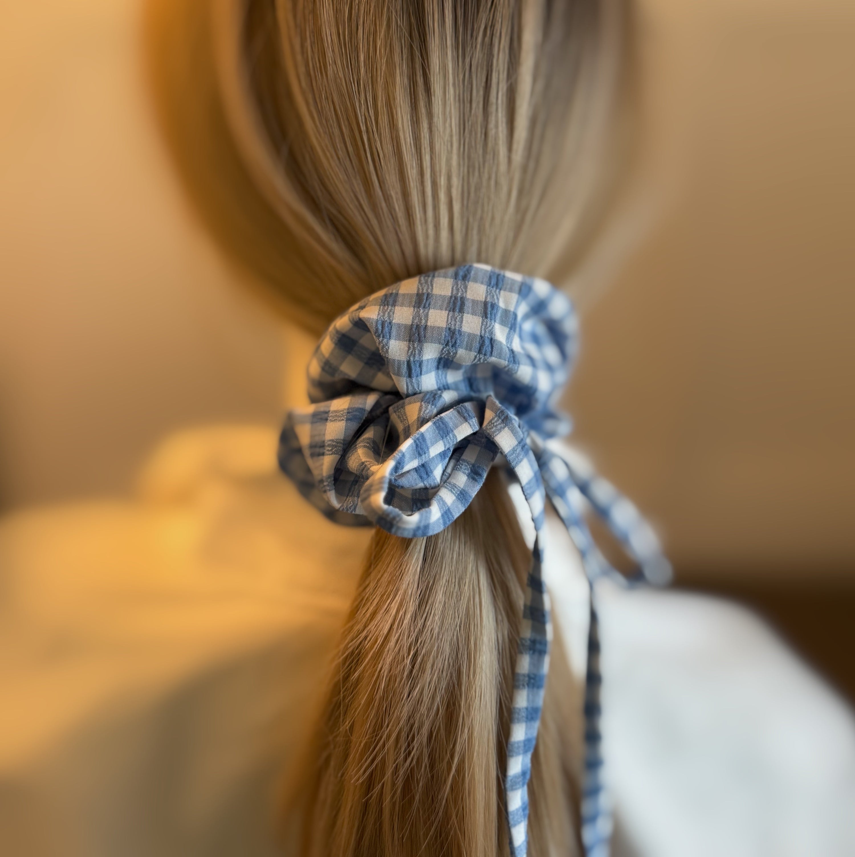 Checkered Perfect Duo Tailed Hair Scrunches Set Of 2