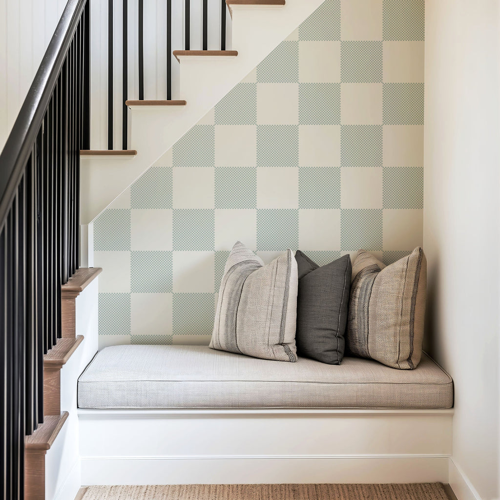 Watson Geometric Wallpaper in Grey and White Modern Minimalist