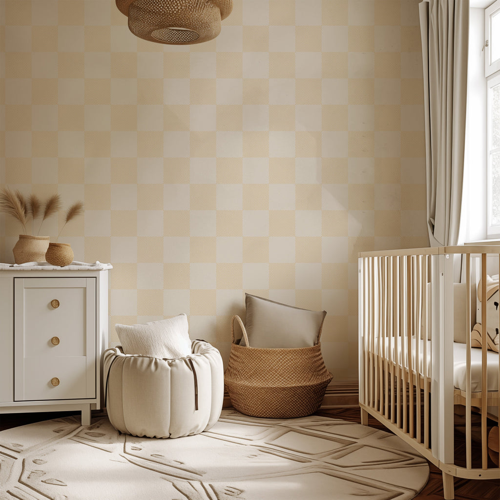 Watson Geometric Wallpaper in Grey and White Modern Minimalist