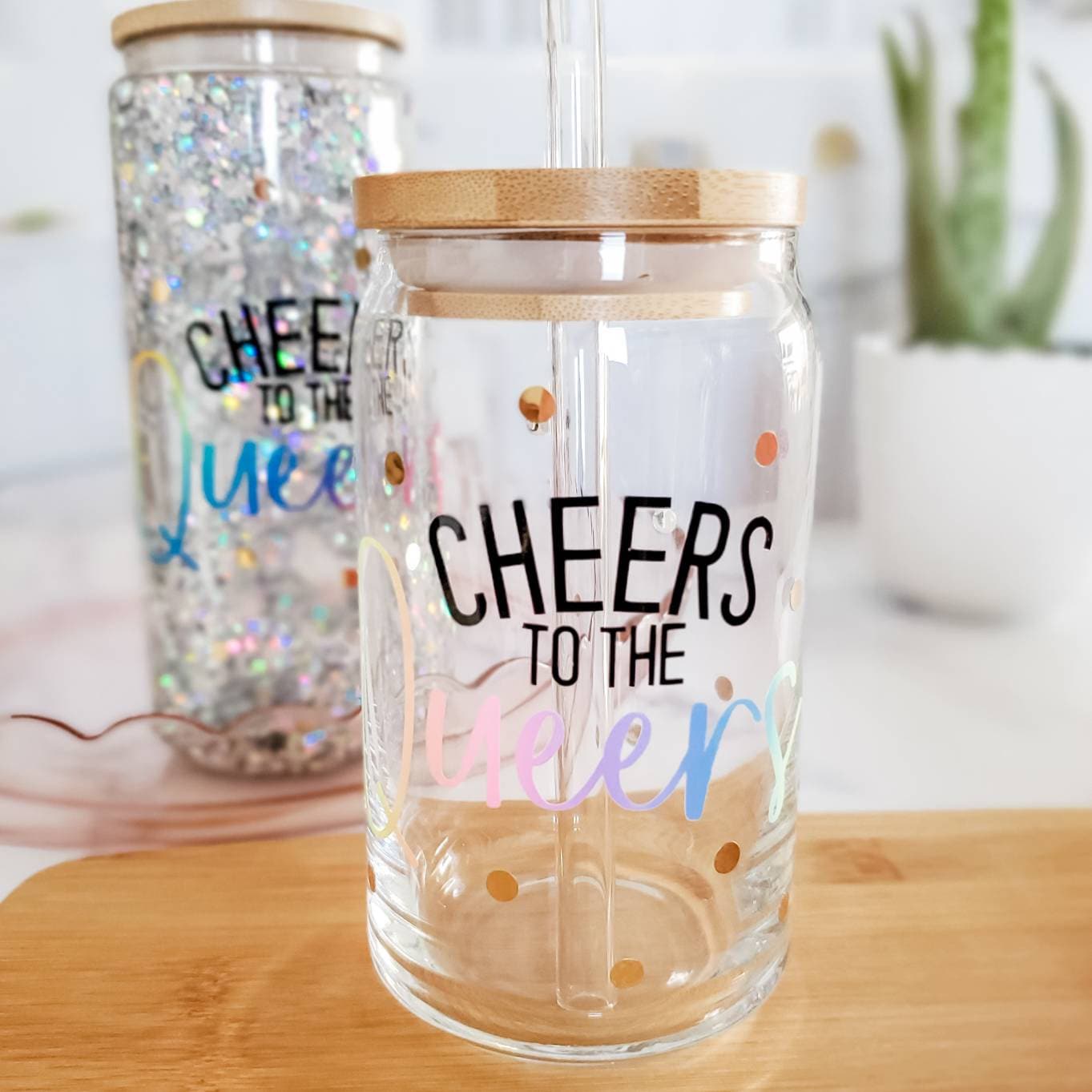 Cheers to the Queers Glass Can Cup