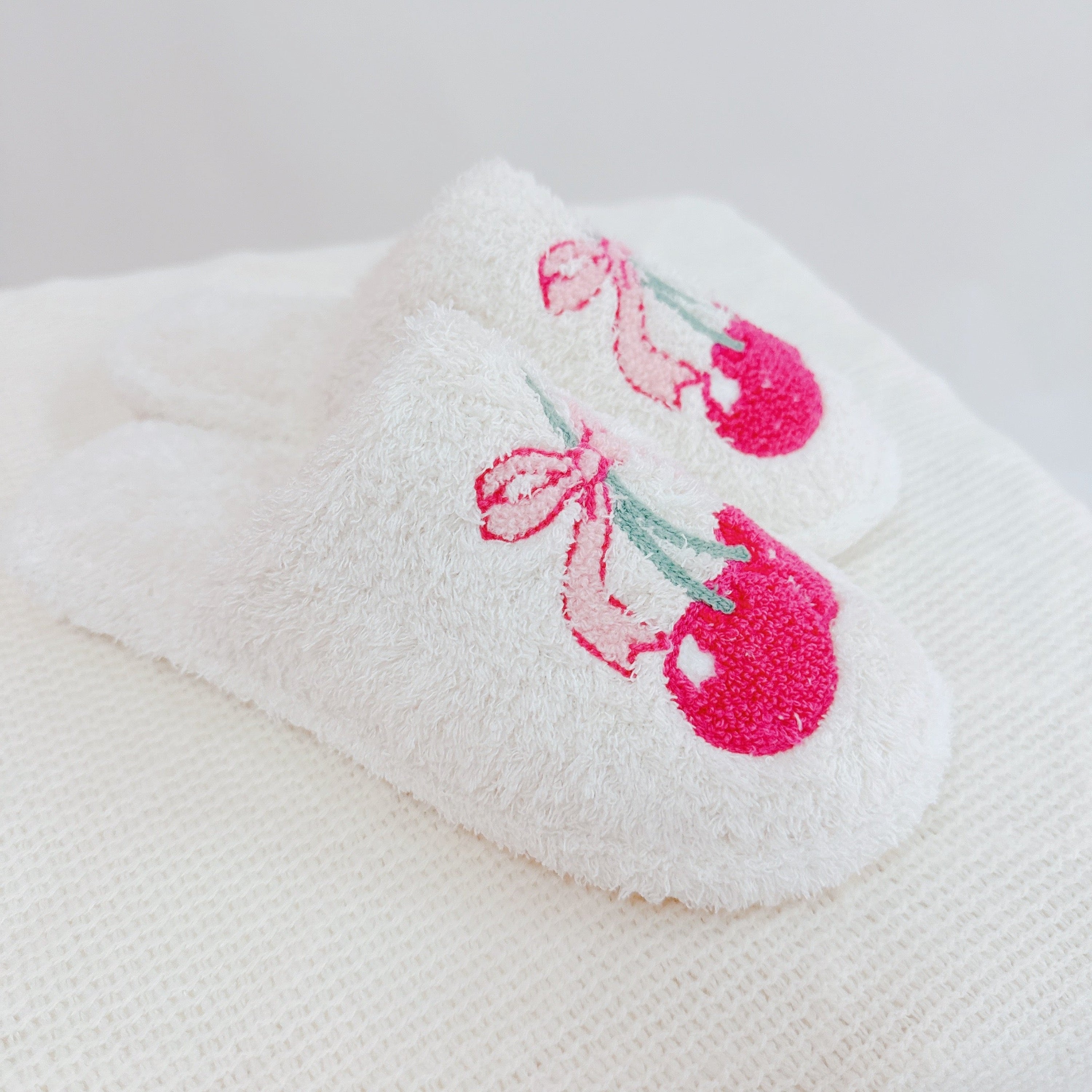 Cherry Bow Coziest Lounge Slippers