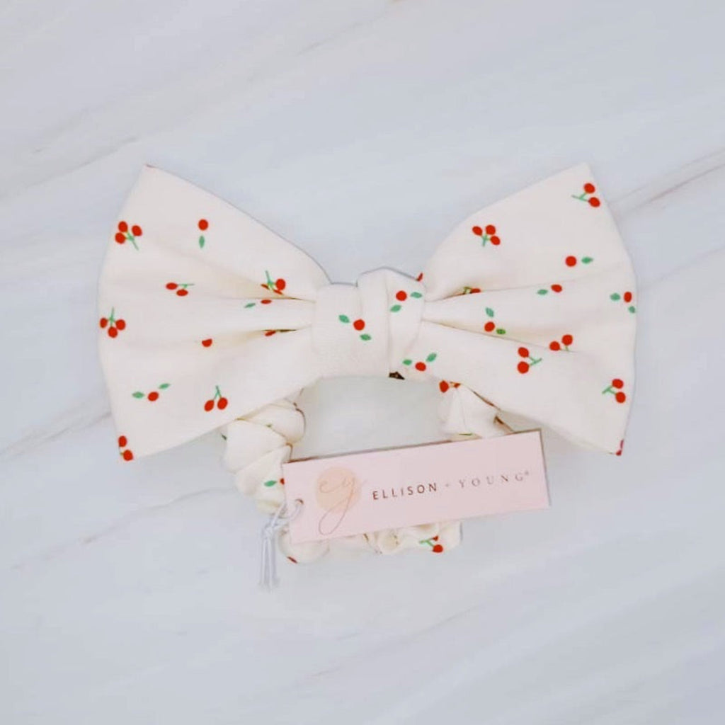 Cherry Lovely Bow Tie Hair Scrunch