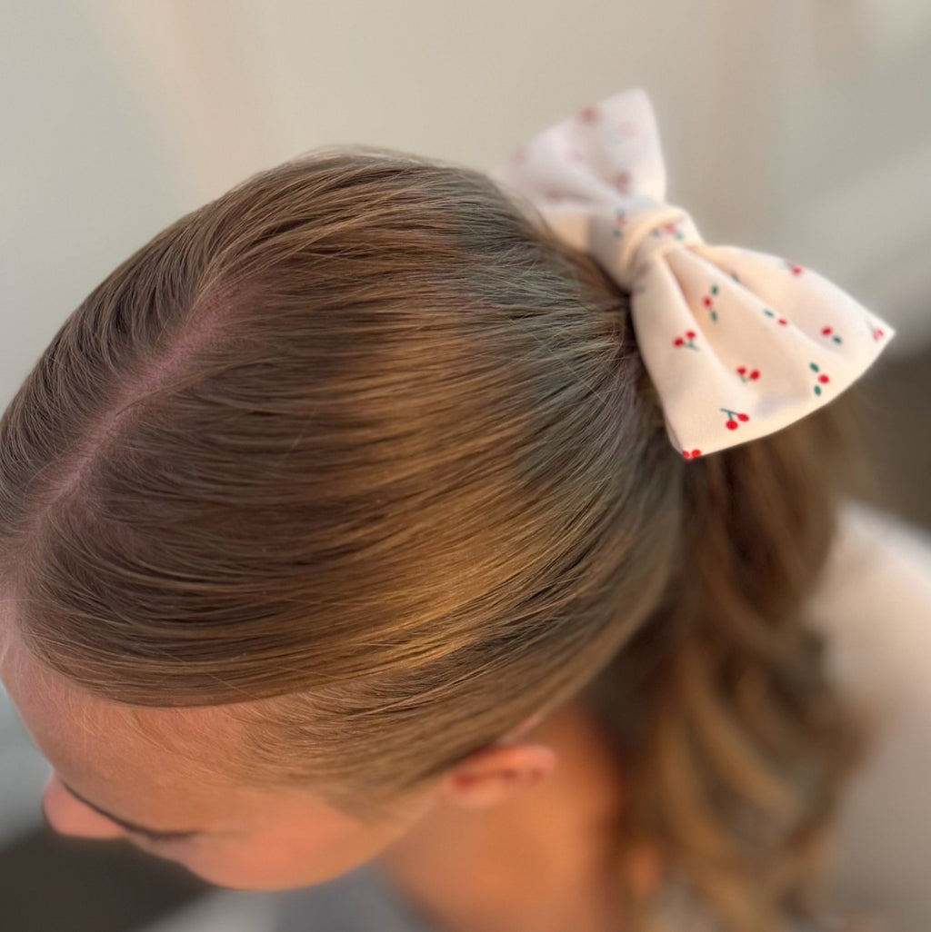 Cherry Lovely Bow Tie Hair Scrunch