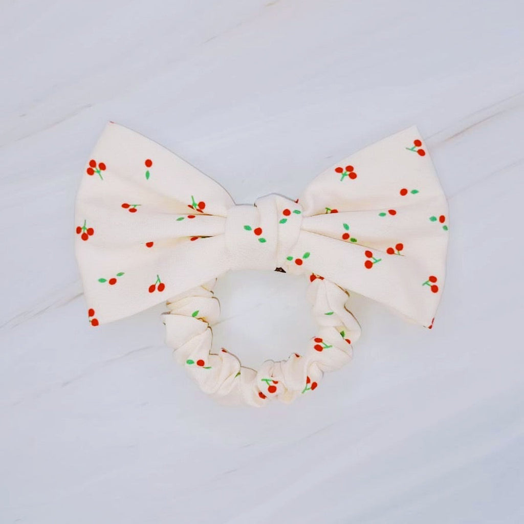 Cherry Lovely Bow Tie Hair Scrunch