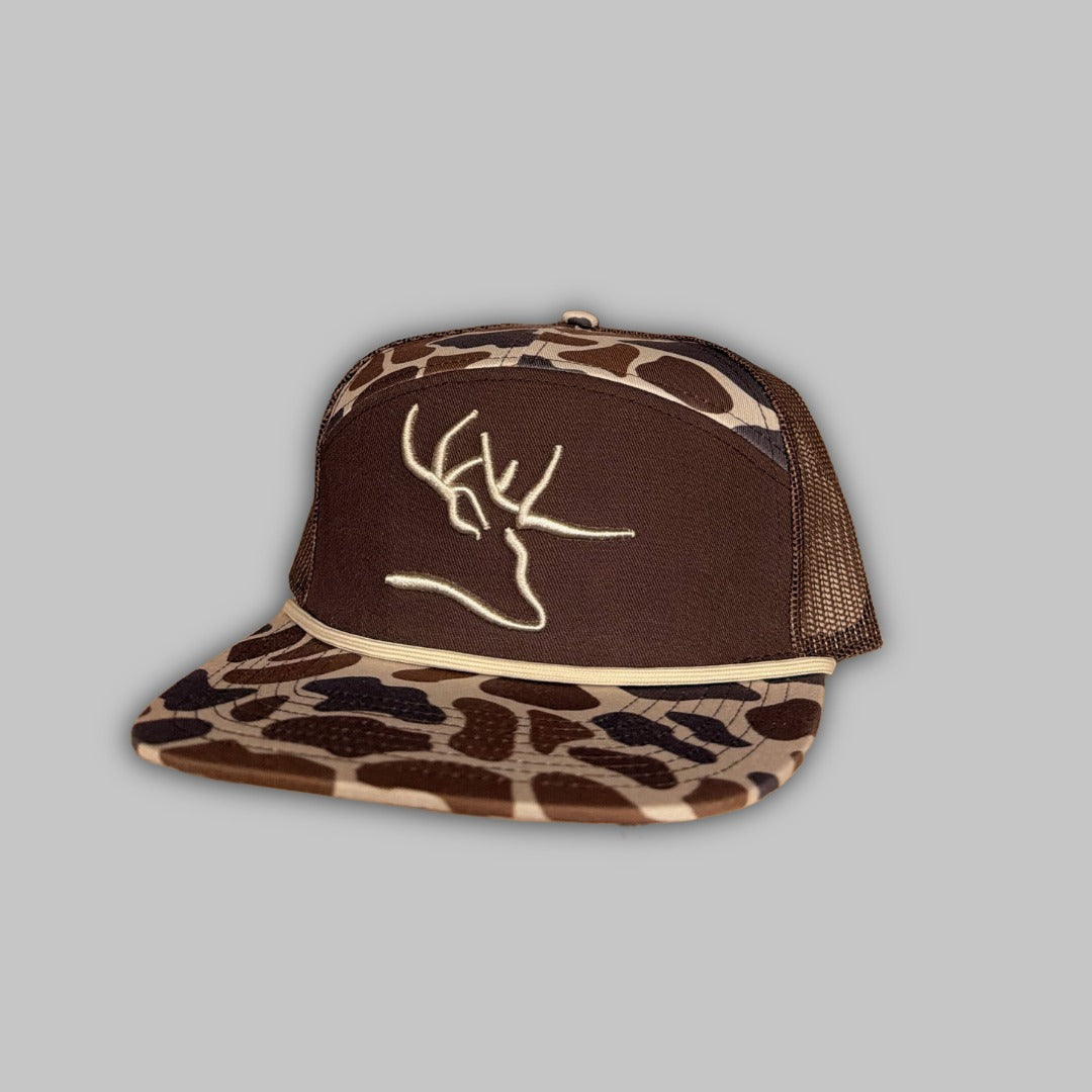 7 Panel Duck Camo Embroidered Snapback Hat - Unisex Streetwear