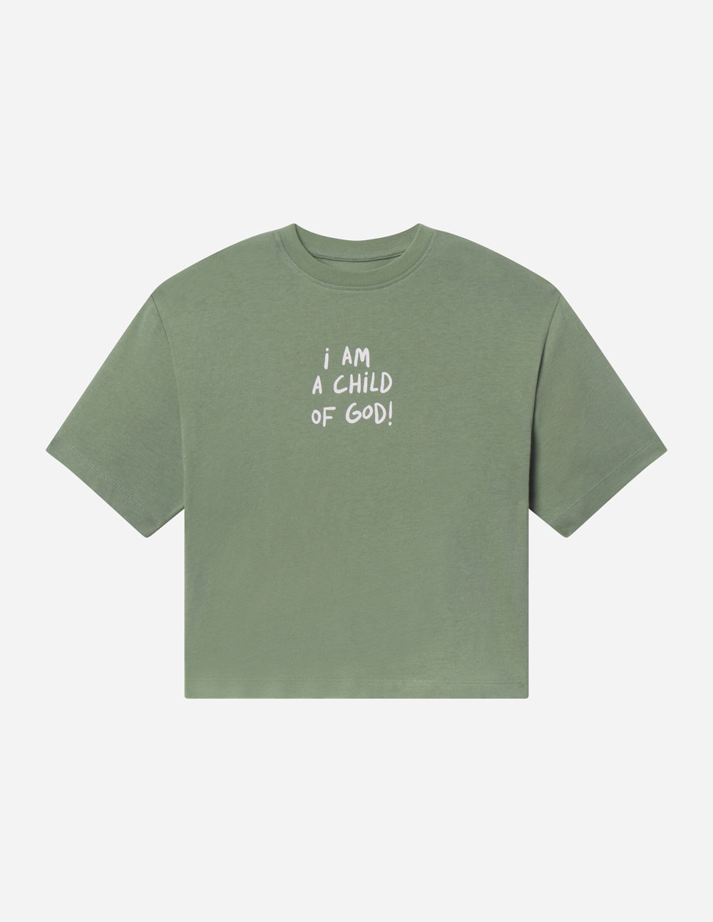 Child of God Women's Cropped Cotton Tee - Relaxed Fit Graphic Top