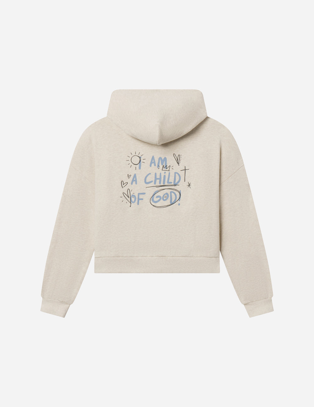 Eggshell Full-Zip Hoodie – Relaxed Fit Cotton Sweatshirt