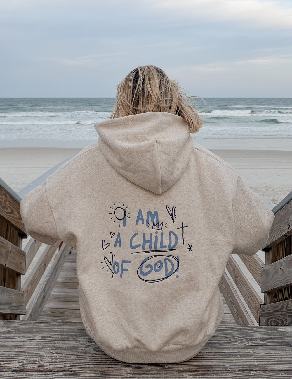 Eggshell Full-Zip Hoodie – Relaxed Fit Cotton Sweatshirt