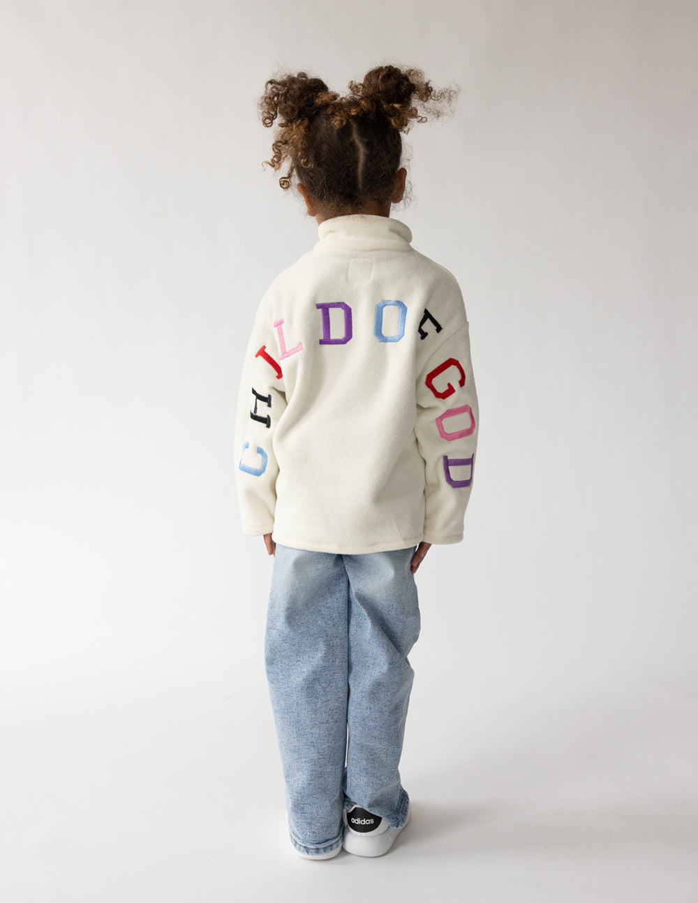 Child of God Fleece Pullover for Kids in Off-White