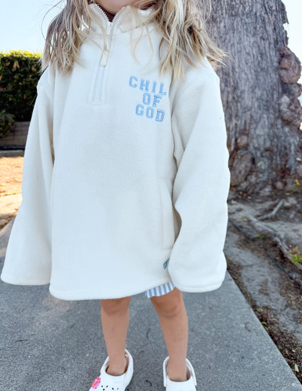 Child of God Fleece Pullover for Kids in Off-White