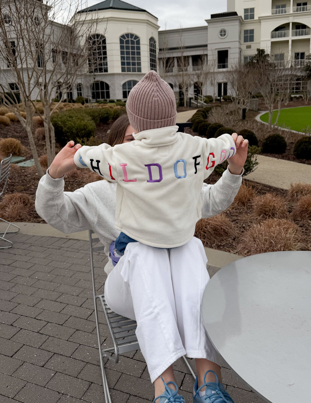 Child of God Fleece Pullover for Kids in Off-White