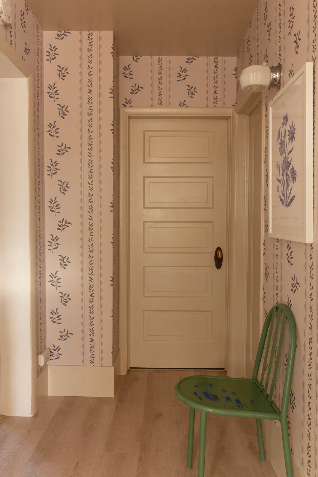 Colleen Geometric Removable Wallpaper in Cream and Grey-Blue