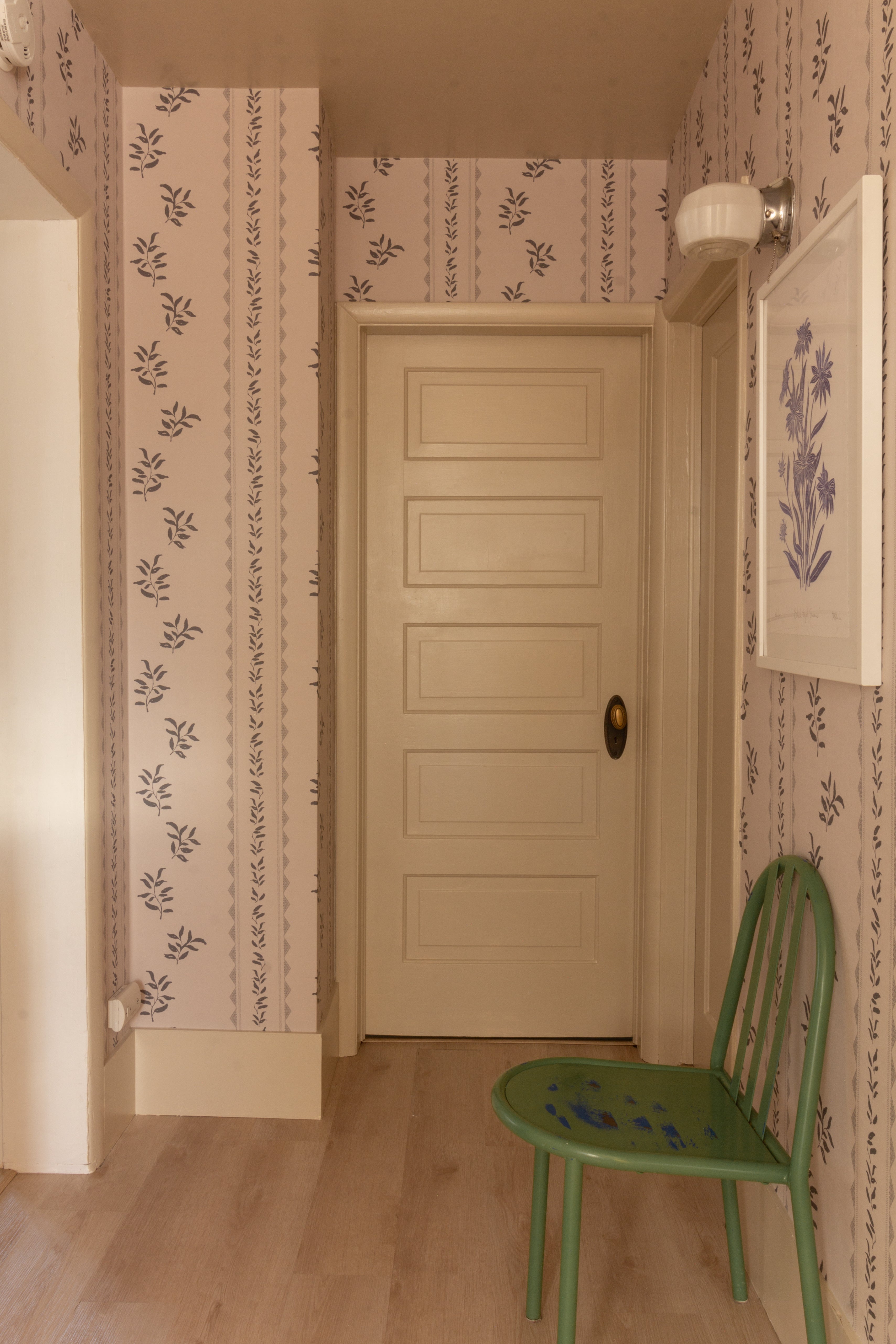 Colleen Geometric Removable Wallpaper in Cream and Grey-Blue