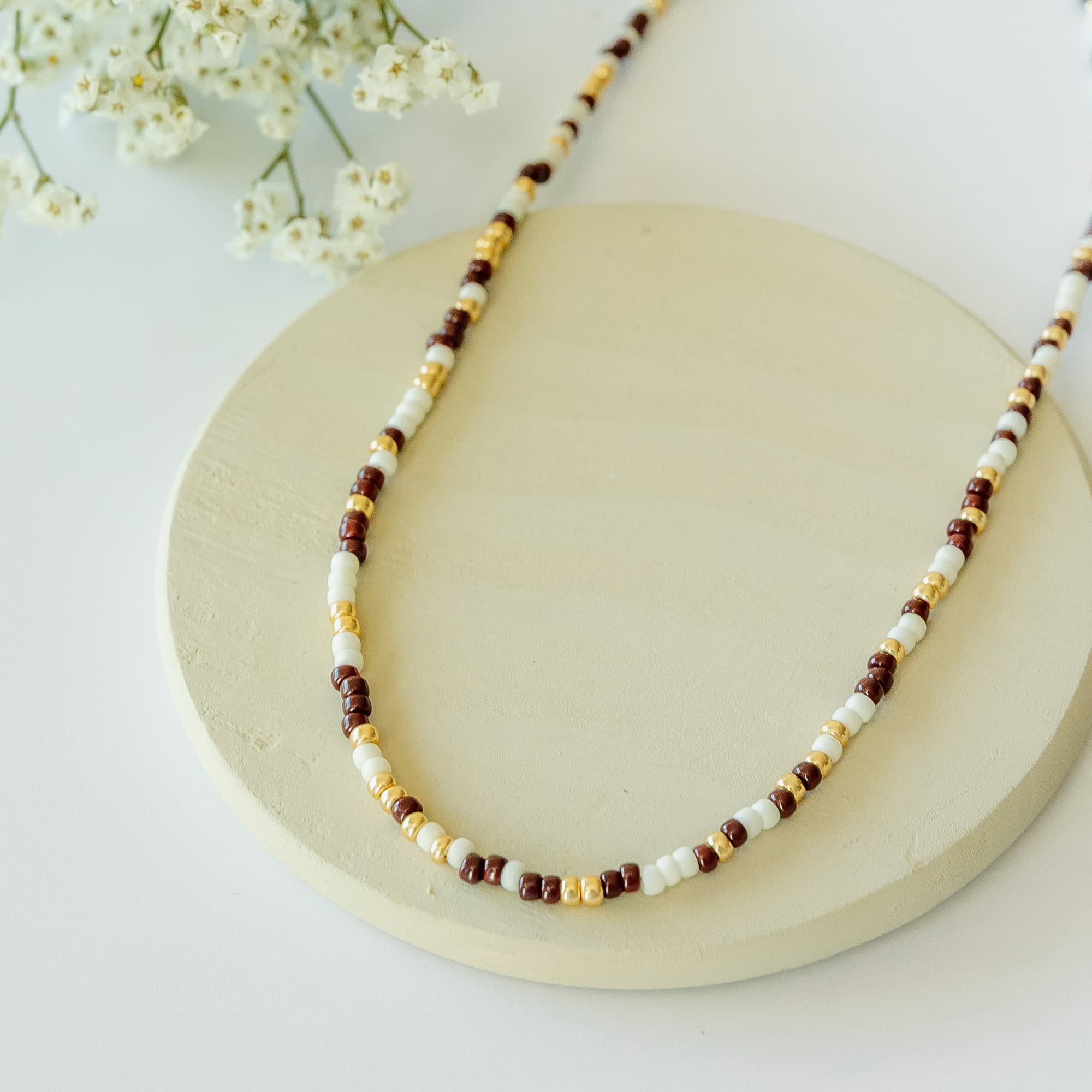 Chocolate Neve Beaded Necklace