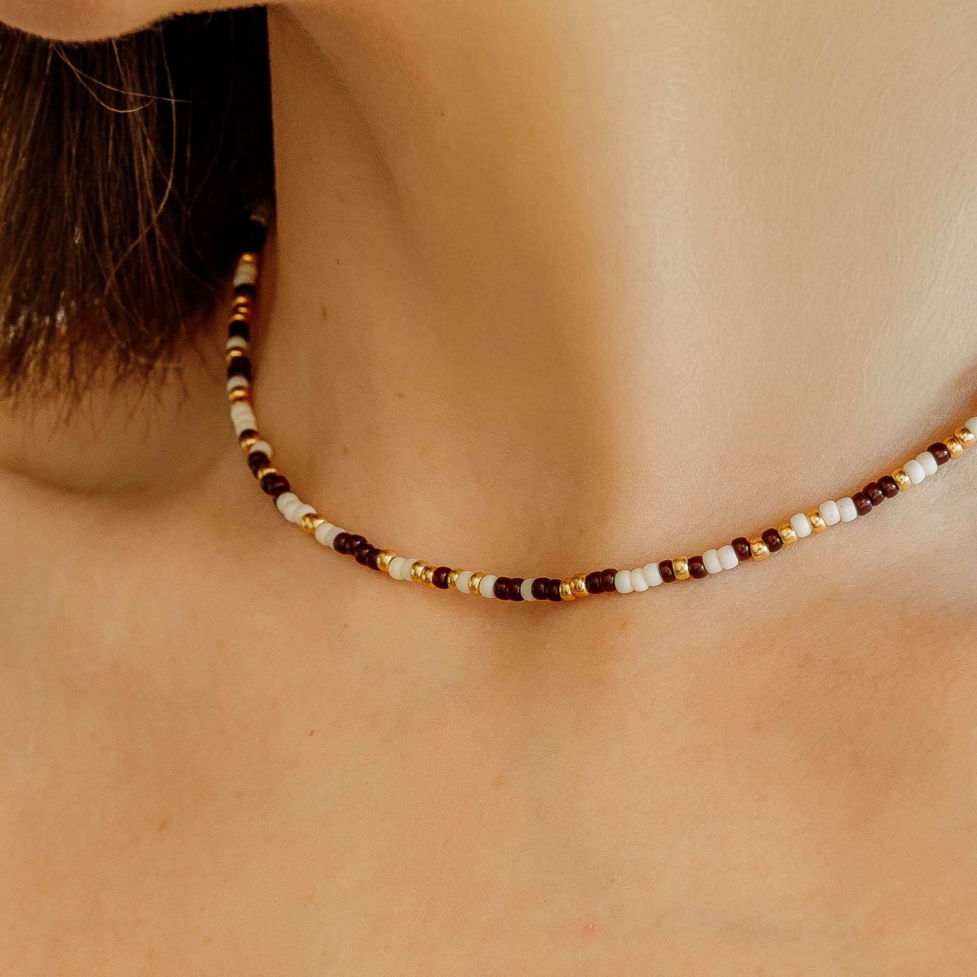 Chocolate Neve Beaded Necklace