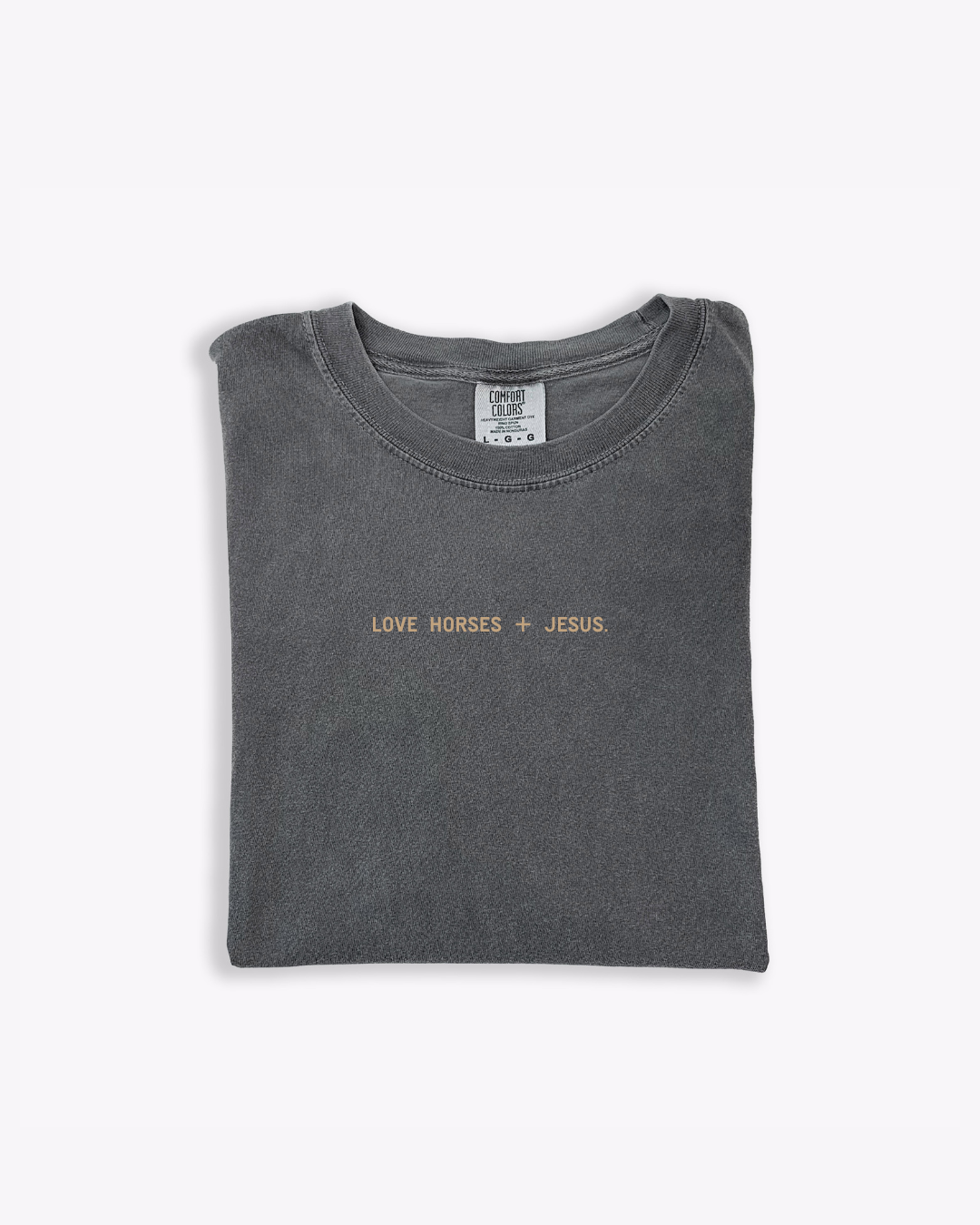 Love Horses + Jesus Unisex Graphic Tee Comfort Colors Cotton Shirt