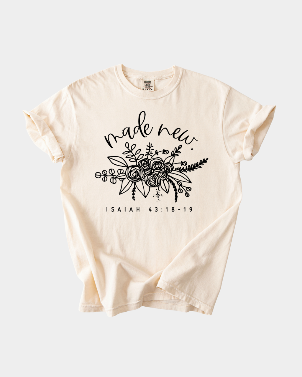 Made New Cotton Graphic Tee - Casual Faith-Based Women's Shirt