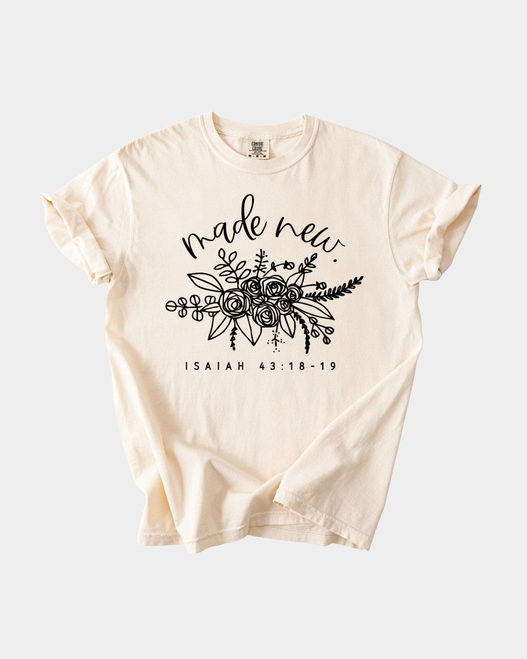 Made New Cotton Graphic Tee - Casual Faith-Based Women's Shirt