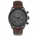 The Chrono S2 watch featuring a gunmetal case and a walnut wood dial detail.