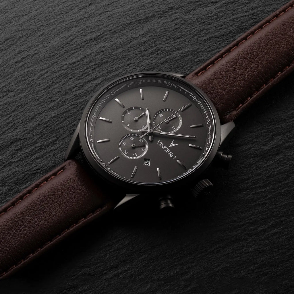 Chrono S2 Watch: Gunmetal Case with Walnut Wood Detail 43mm