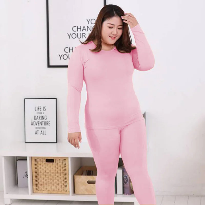 Women's Fleece and Plush Underwear Set for Winter