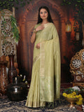Shree Shyam Fashion Organza Mhendi Green Saree