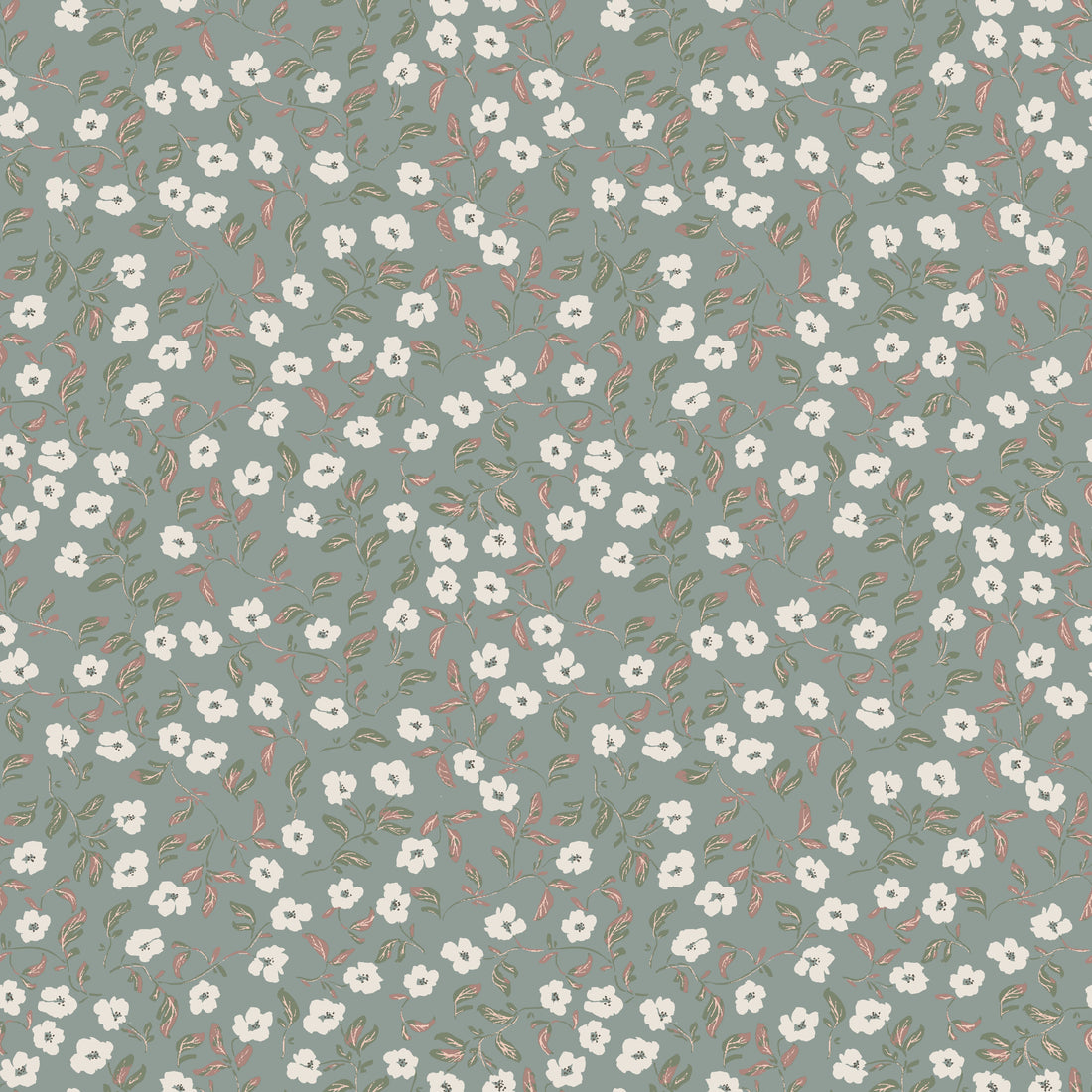 Clancy Floral Wallpaper in Pink, White and Green