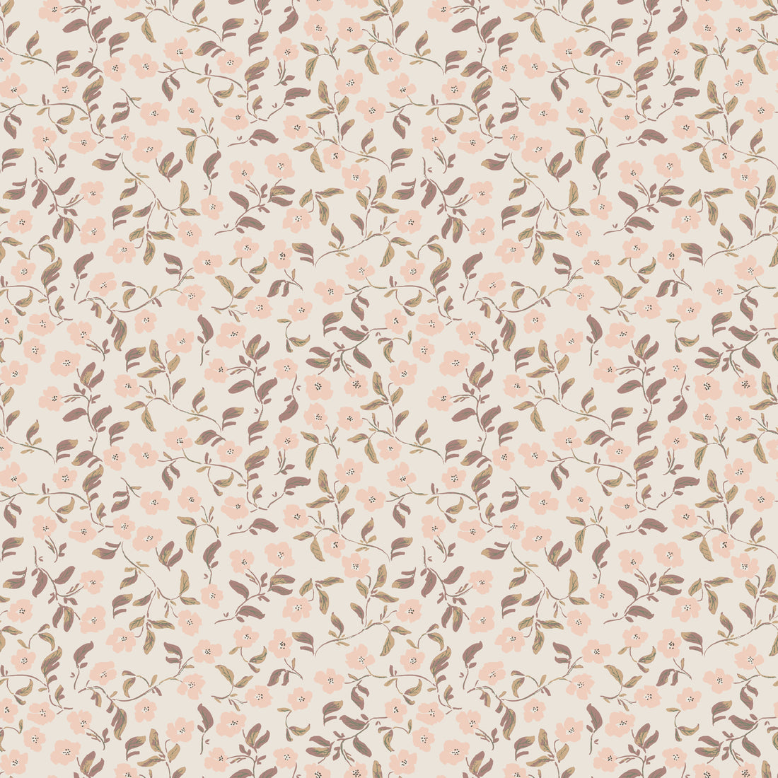 Clancy Floral Wallpaper in Pink, White and Green