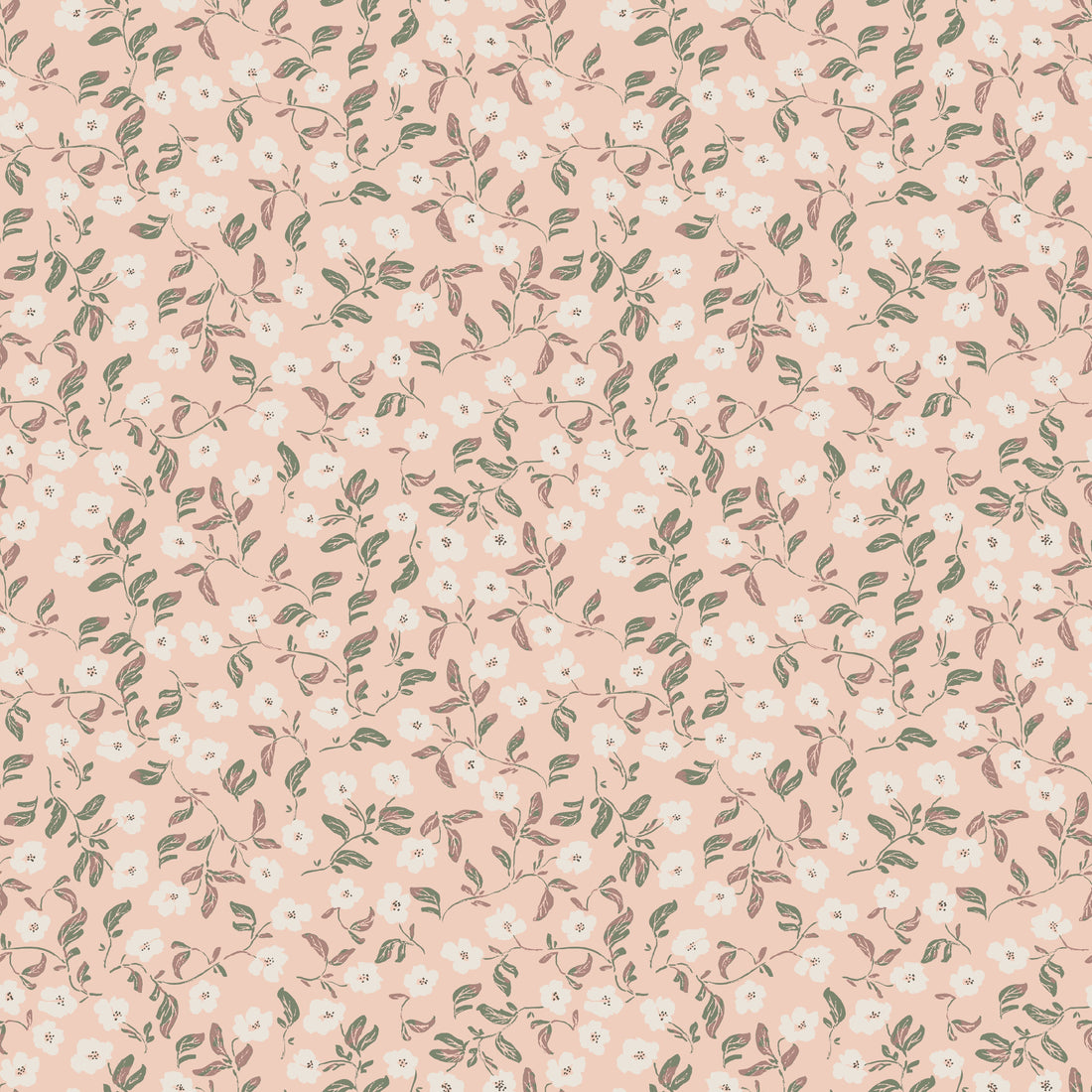 Clancy Floral Wallpaper in Pink, White and Green