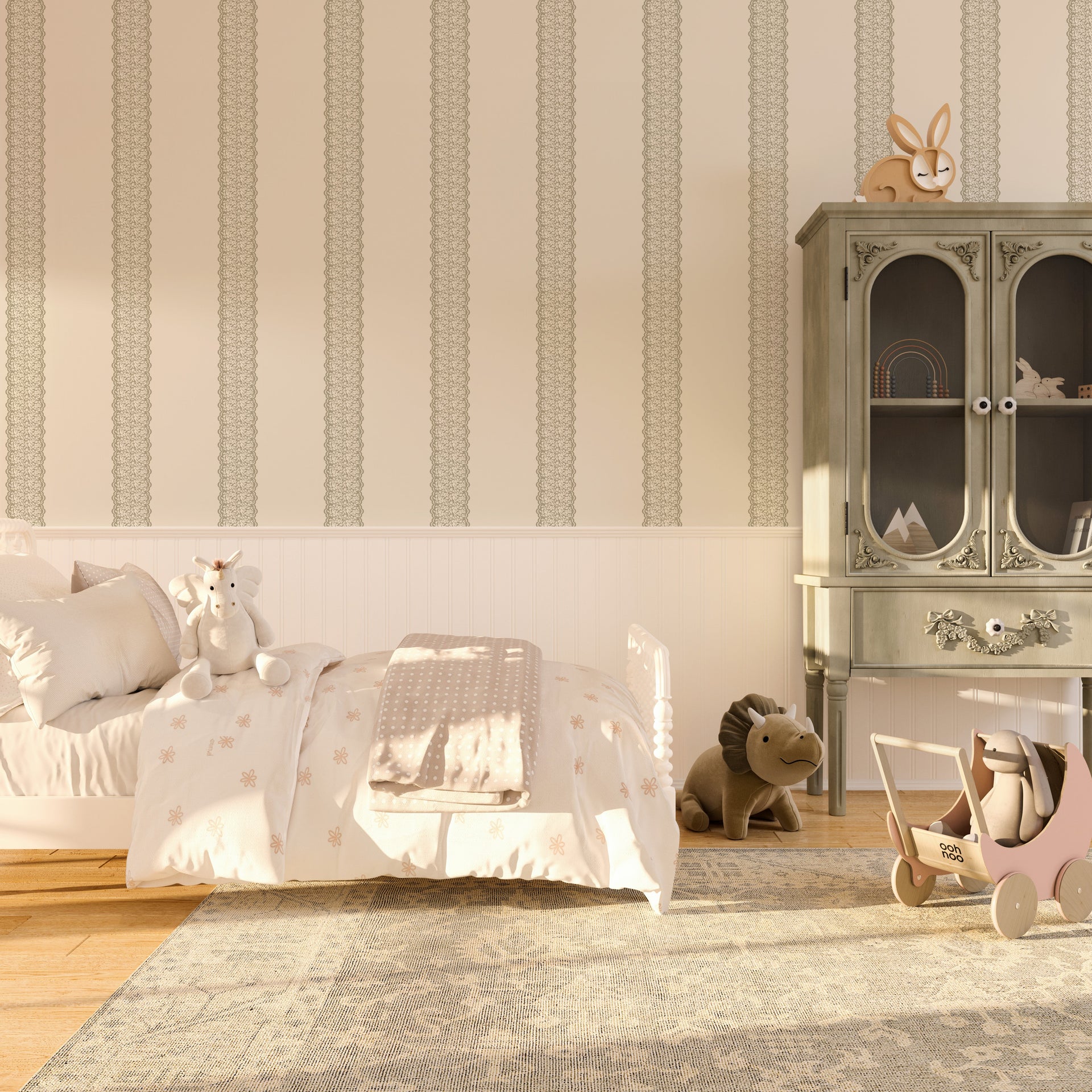Clara Floral Removable Wallpaper - Vintage Shabby-Chic