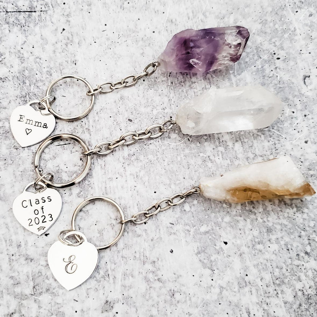 Class of 2025 Personalized Crystal Keychain