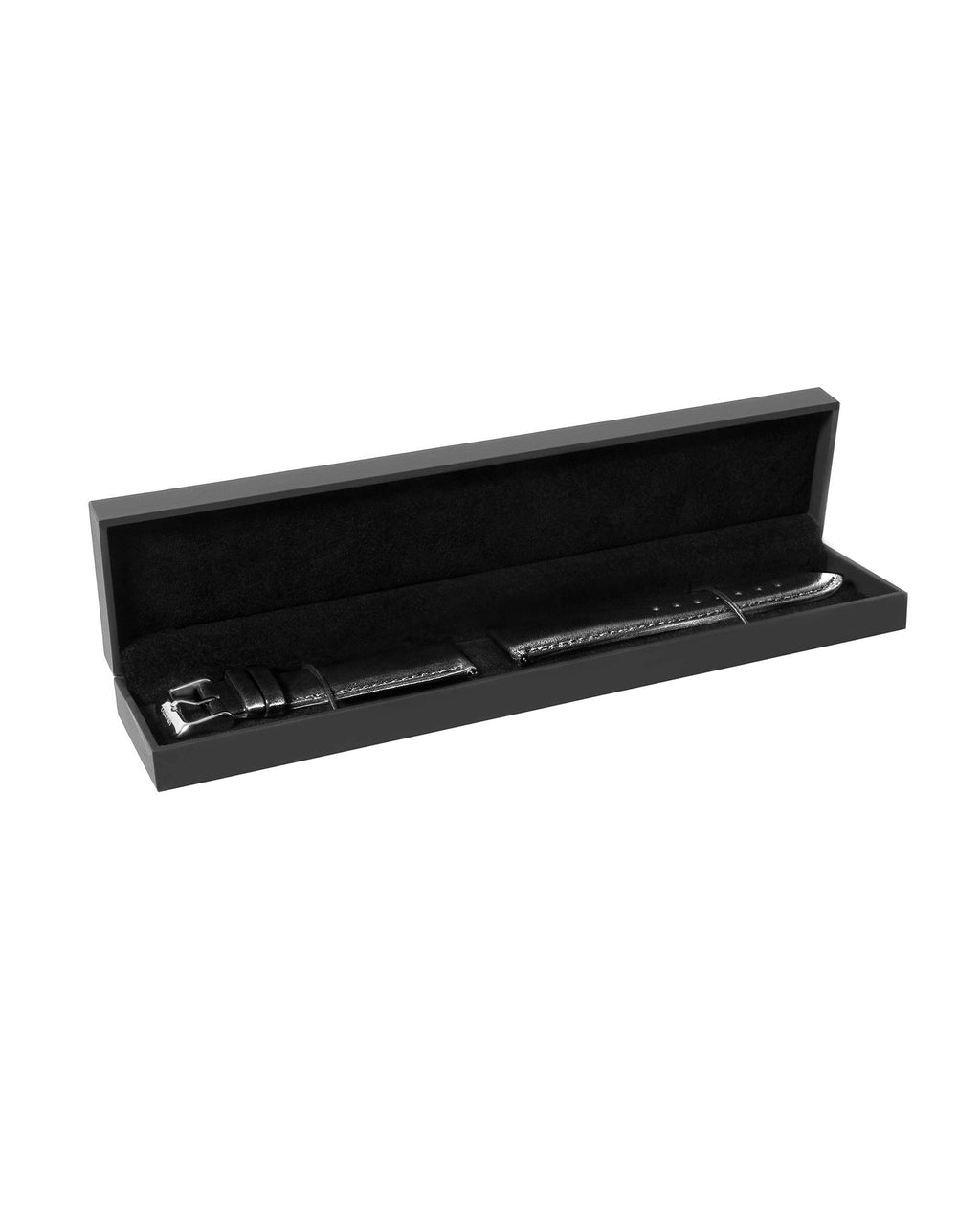 Classic 20mm Leather Watch Strap in Black