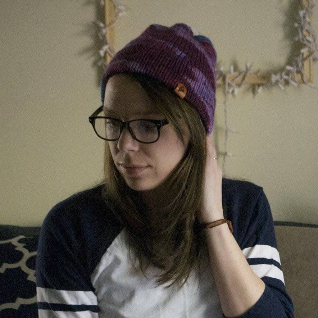 Classic Double Brim Knit Hat Pattern with Pom Pom - Unisex DIY