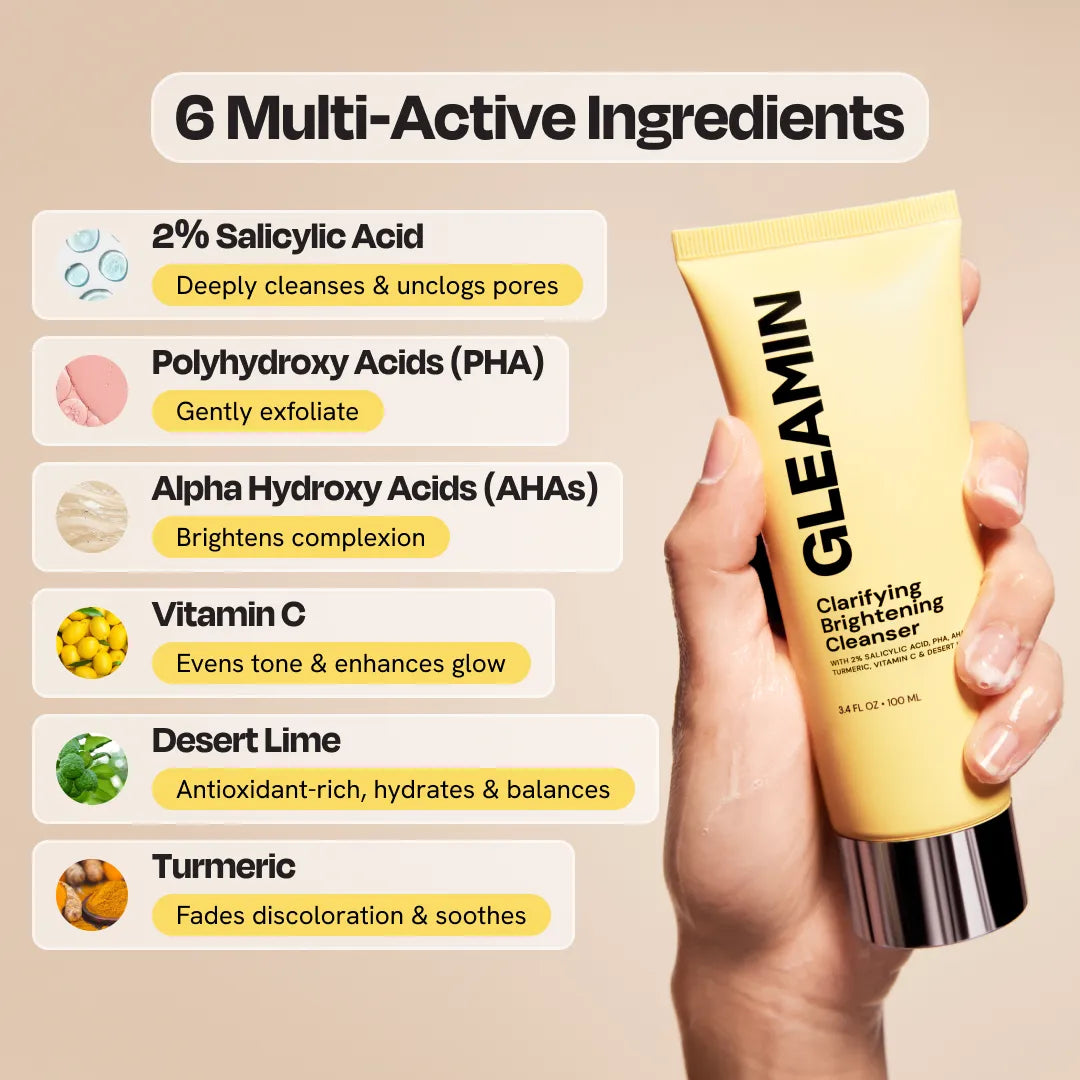 Clarifying Brightening Face Cleanser with Salicylic Acid and AHA - Image 3