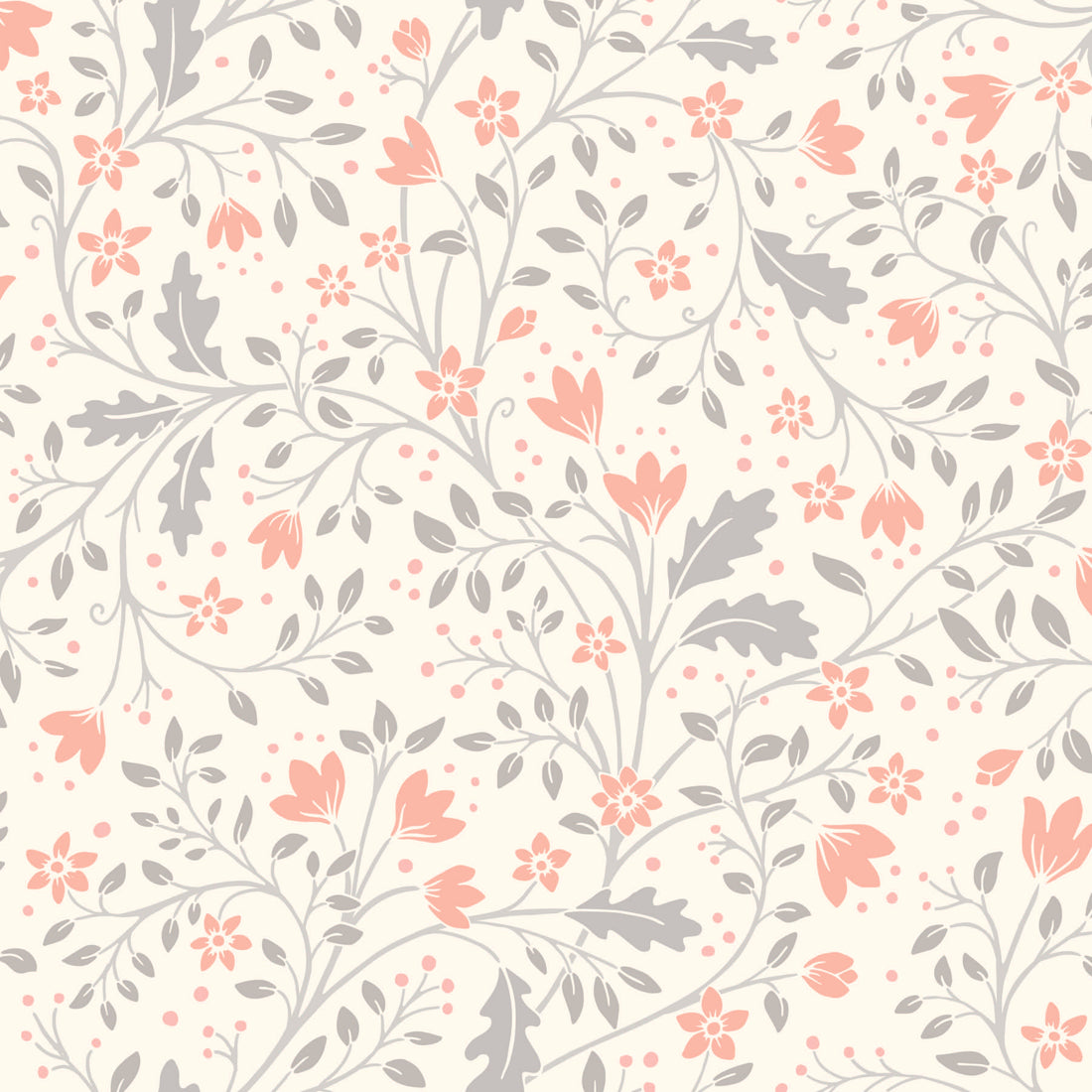 Clematis Botanical Peel and Stick Wallpaper by Anna Black Creative