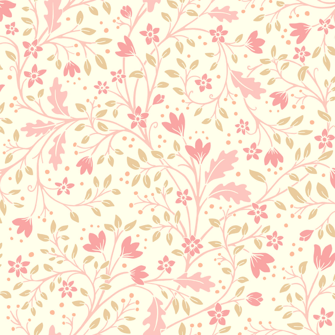 Clematis Botanical Peel and Stick Wallpaper by Anna Black Creative