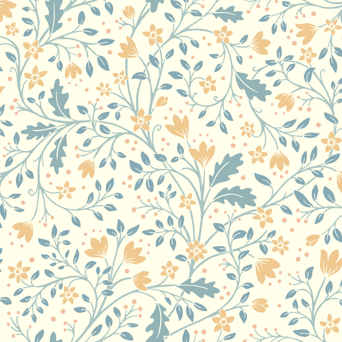 Clematis Botanical Peel and Stick Wallpaper by Anna Black Creative