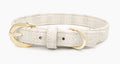 Cloud White Cork Leather Collar
