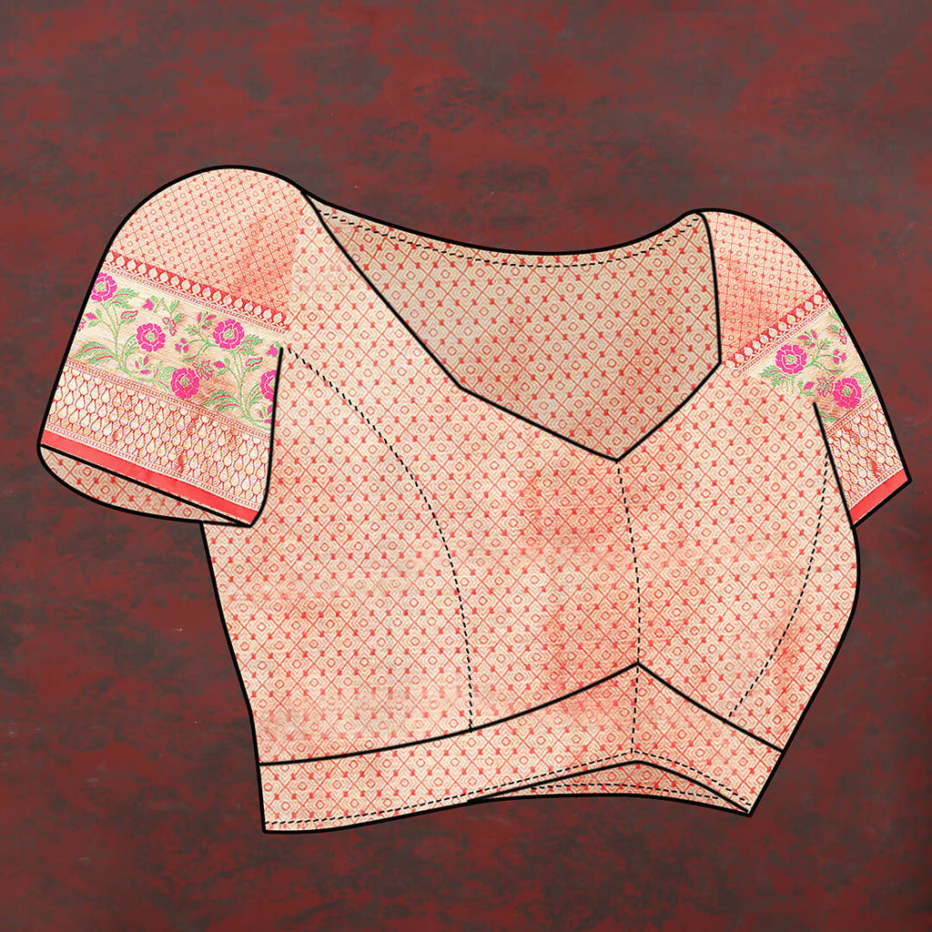 Red Leheriya Soft Silk Saree with Zari Weaving Design