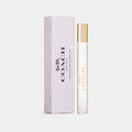 Coach New York Eau de Parfum rollerball in a light-pink and gold travel-sized tube