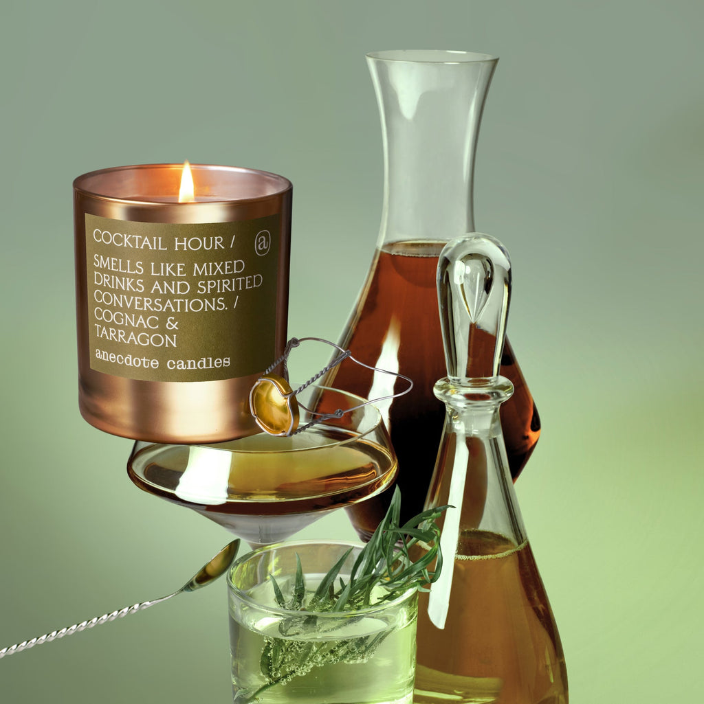 Cocktail Hour Scented Candle - Gold Glass Vessel