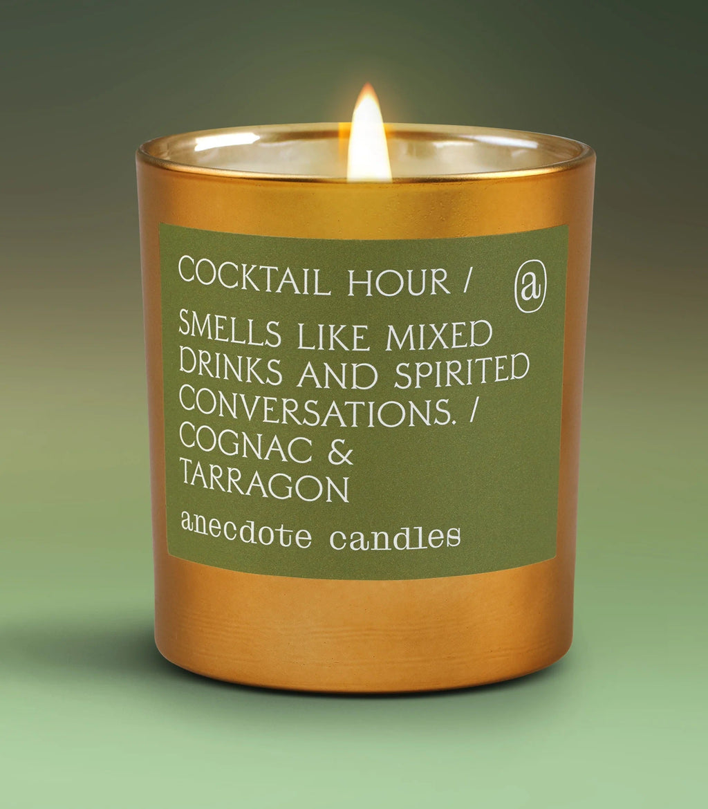 Cocktail Hour Scented Candle - Gold Glass Vessel