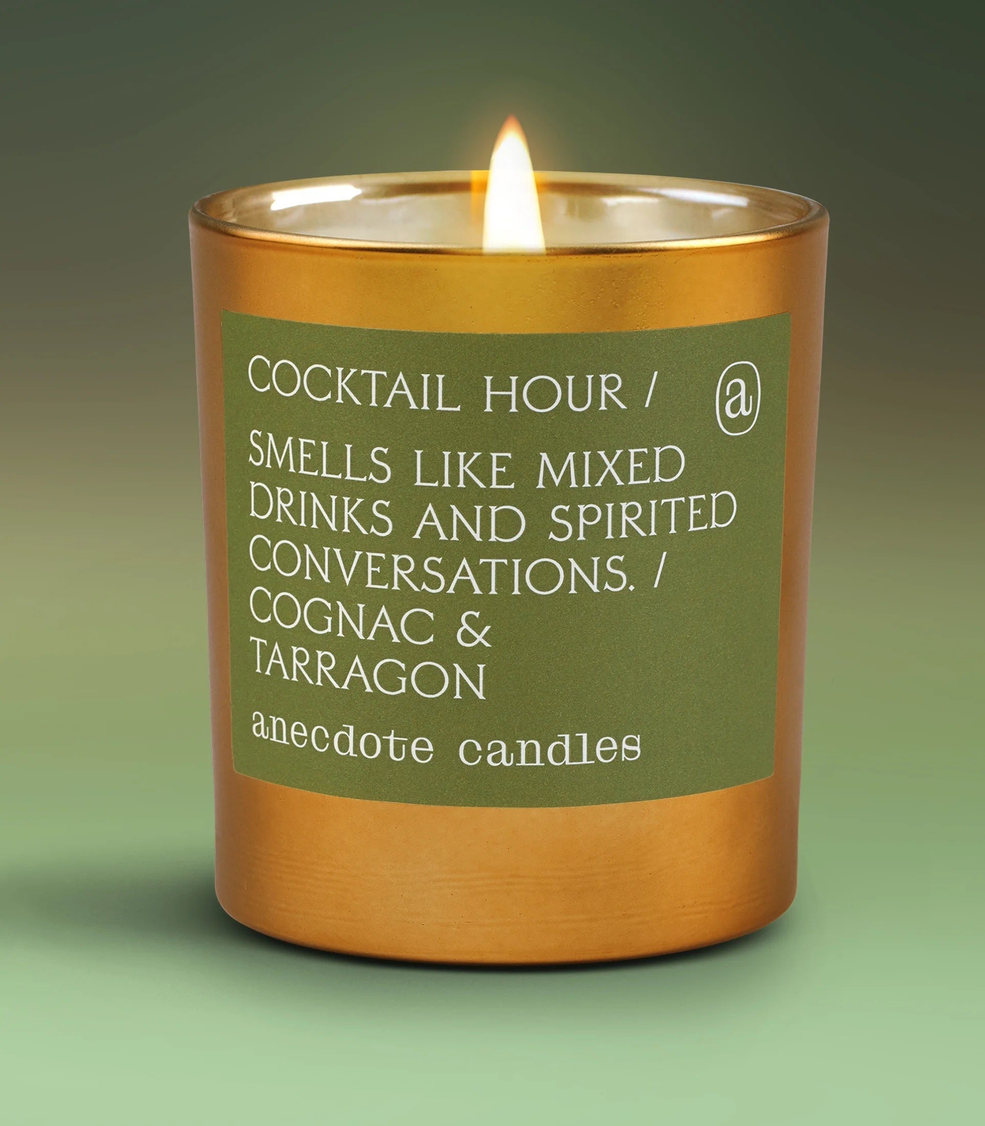 Cocktail Hour Scented Candle - Gold Glass Vessel