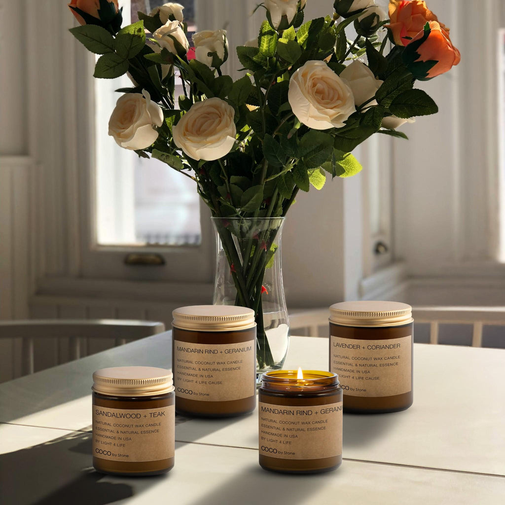 7.2oz Lavender + Coriander Natural Coconut Apricot Wax Candle