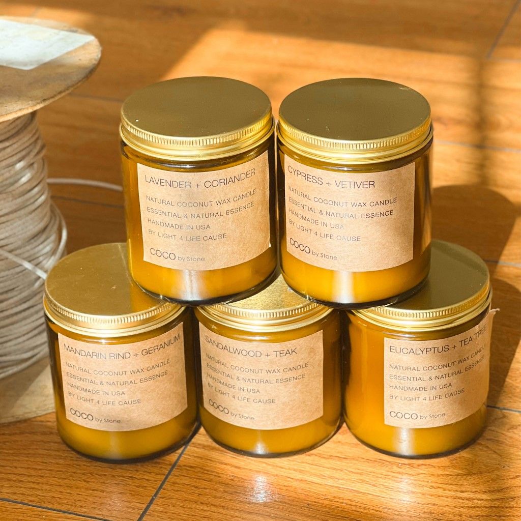 3.5oz Grapefruit + Pomelo Natural Coconut Apricot Wax Candle