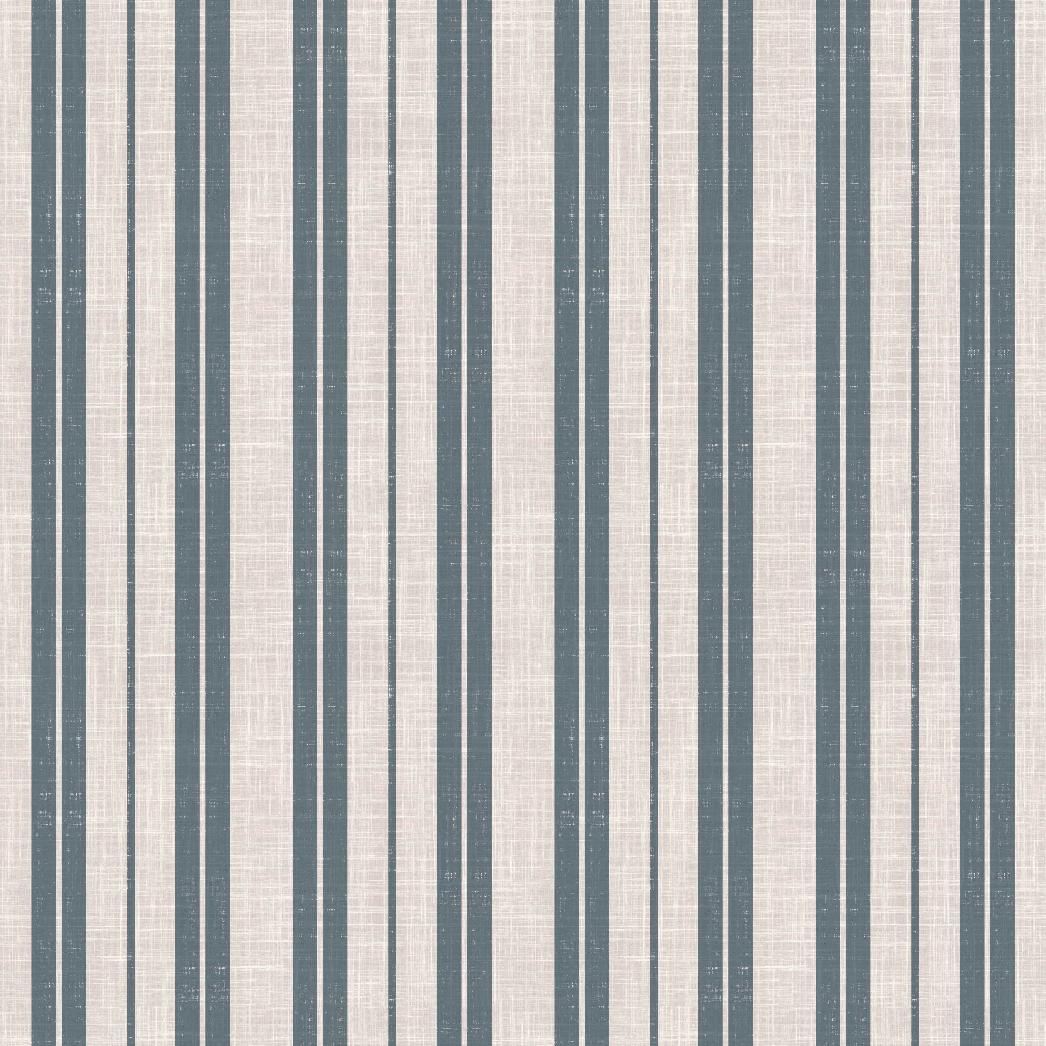 Colbi Striped Wallpaper, Blue and Off-White Classic Farmhouse