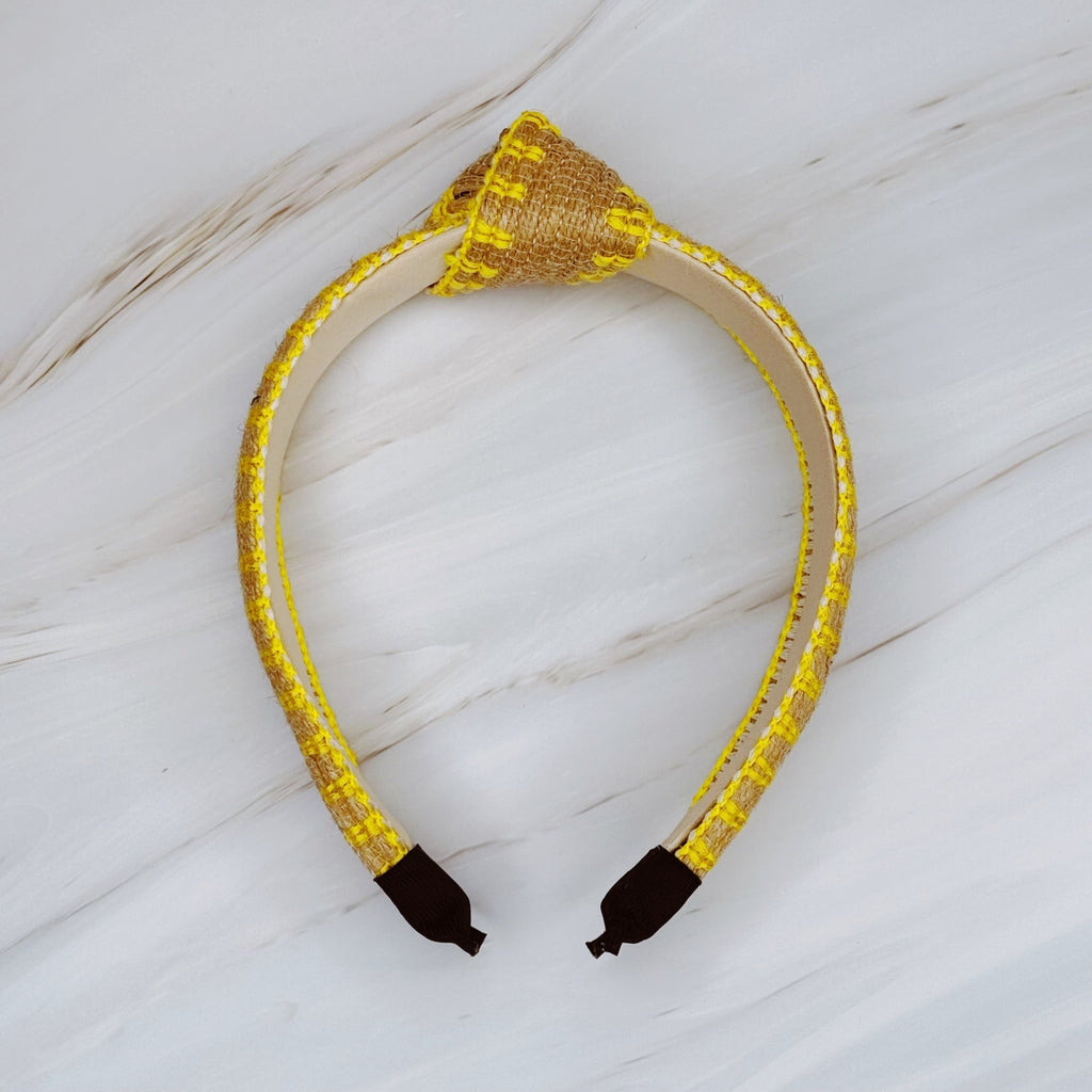 Color Stitched Raffia Headband