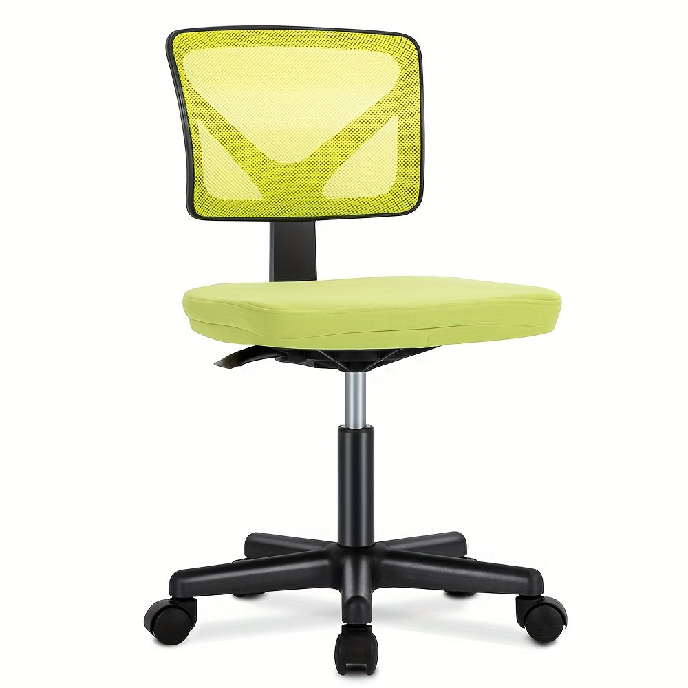 Ergonomic Armless Mesh Swivel Office Desk Chair with Wheels