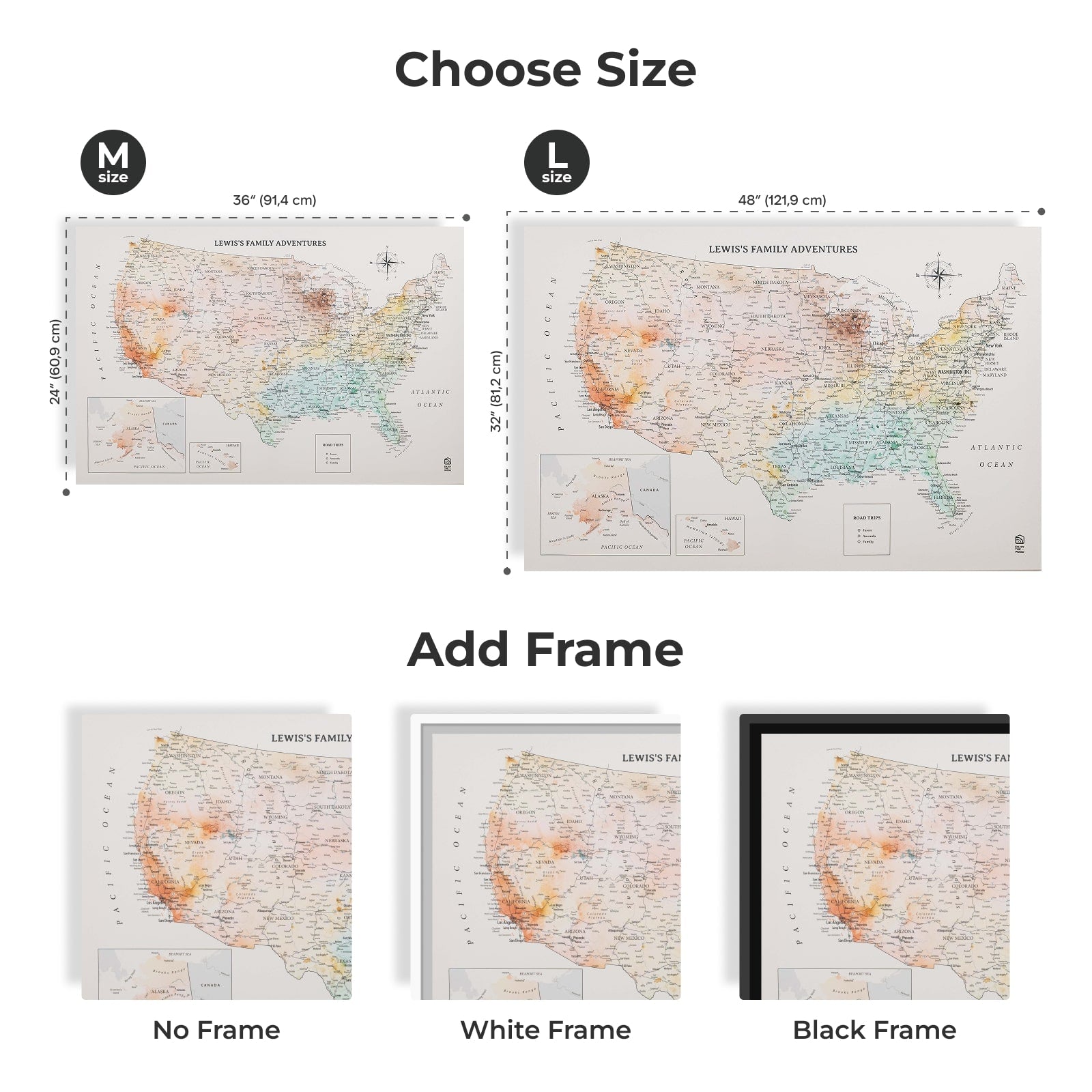 Colorful Wooden USA Map Wall Art for Nursery and Kids Rooms