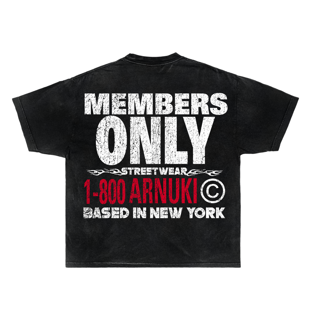 Arnuki Worldwide Graphic T-Shirt in Washed Black Cotton - Image 2